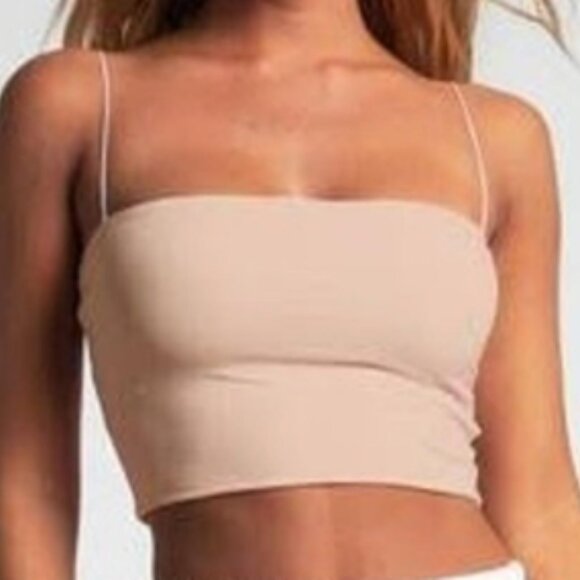 Meshki Yvonne Crop Top – Tan / Size S - Picture 3 of 8